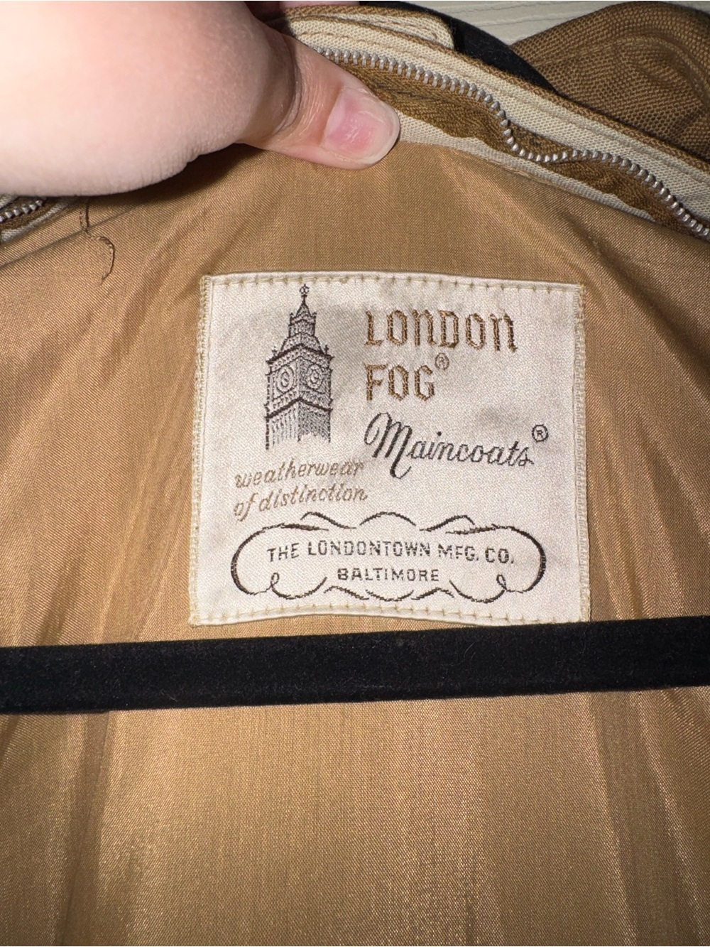London Fog Tan Trench Coat - Picture 2 of 5